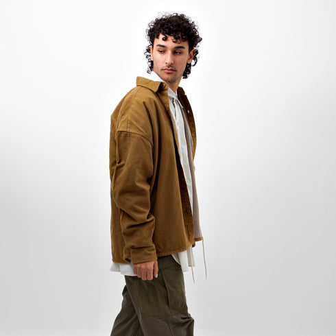 Nanamica Flannel CPO Shirt Jacket Camel SUAF298E Degli Uberti